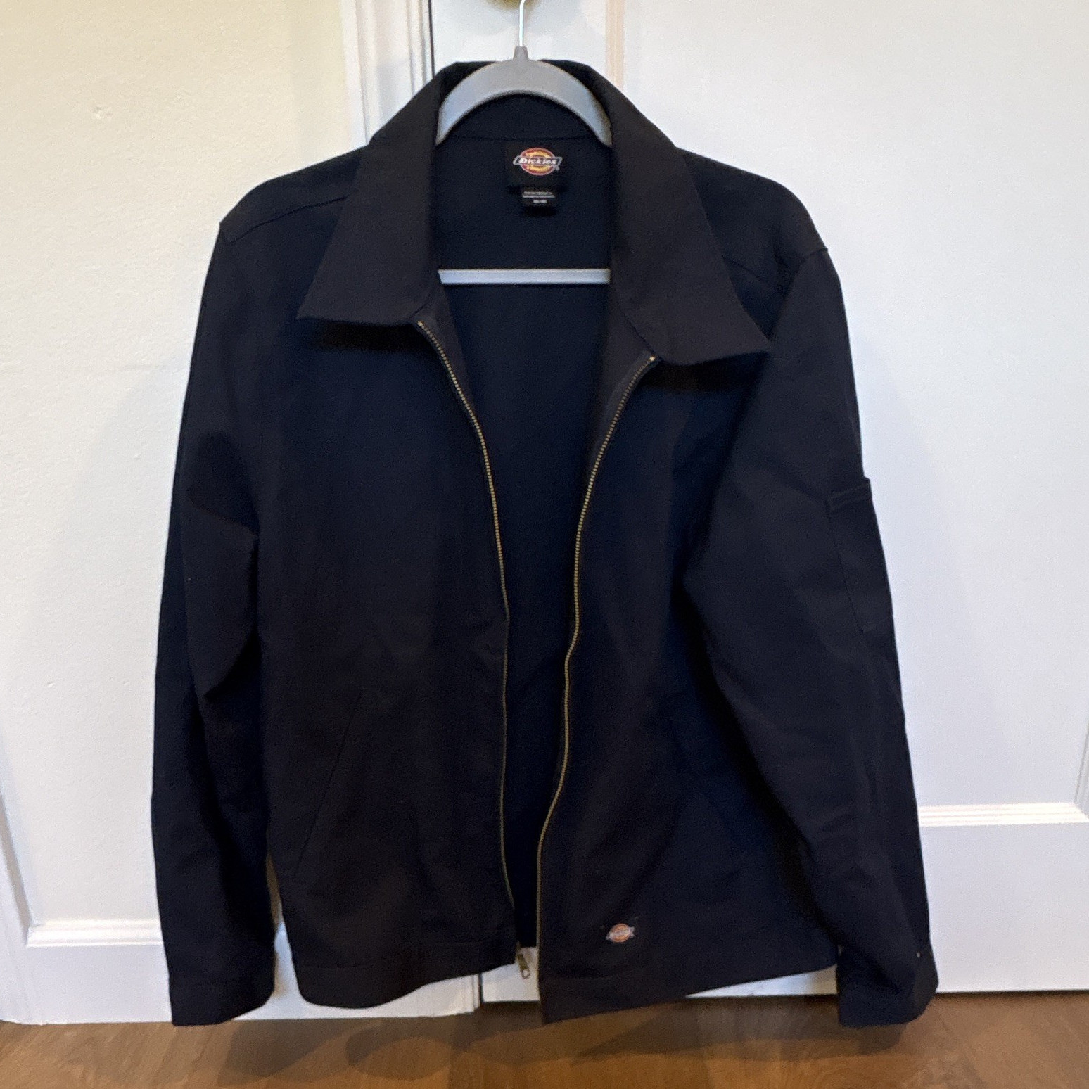 Dickies Men’s Black Full-Zip Work Jacket Size M Regular Fit Point Collar