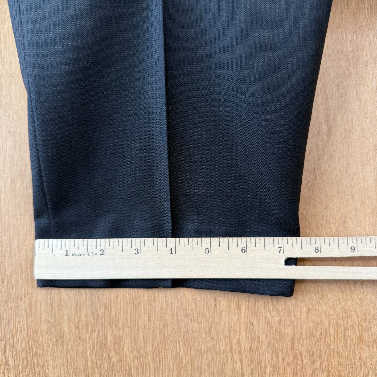 Joseph Abboud Suit Mens 46R Black 2 Button Loro Piana Wool Pants 40×27 Flat