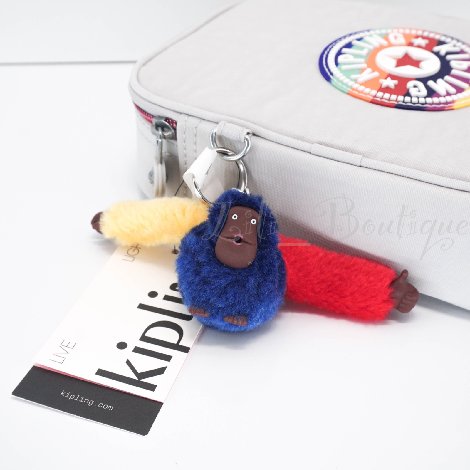 Kipling 100 Pens Case Pencil Accessory Polyamide KI1960 Truly Grey Rainbow NWT