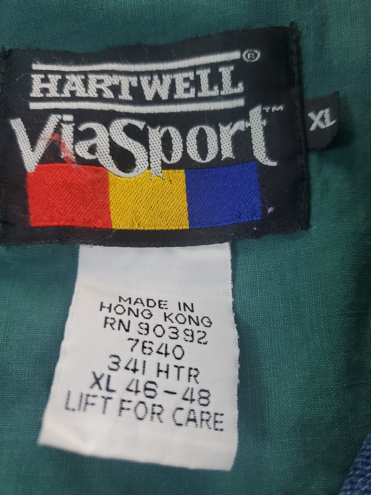 Vintage Hartwell Denim Varsity Bomber Jacket Deltic Logo Size XL