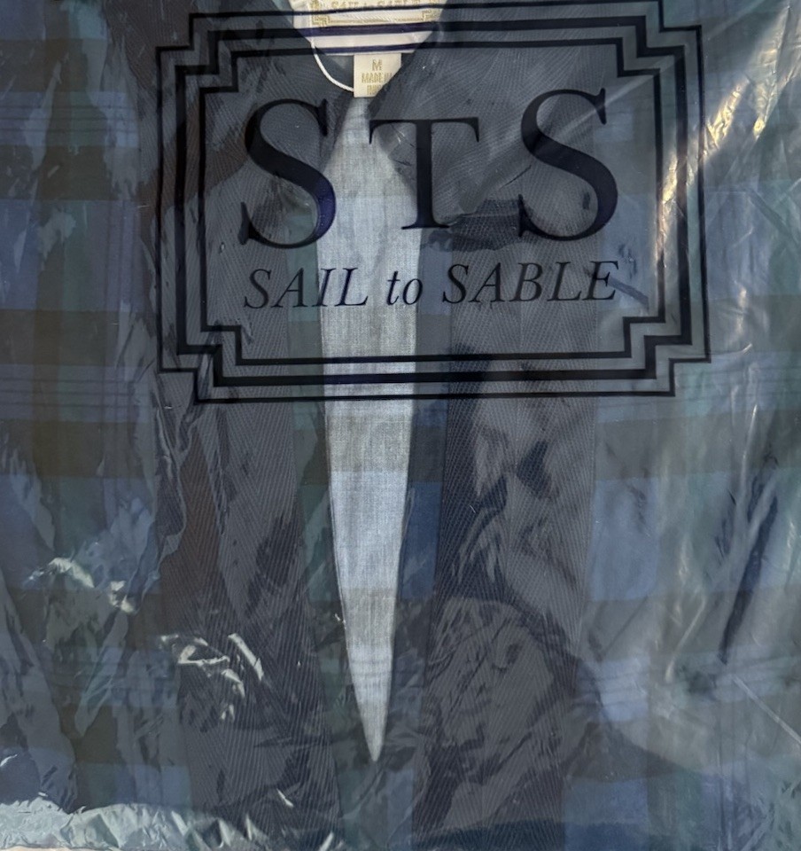 NWT Sail to Sable Blackwatch Plaid Cotton Long Sleeve Caftan Dress Resort M $188