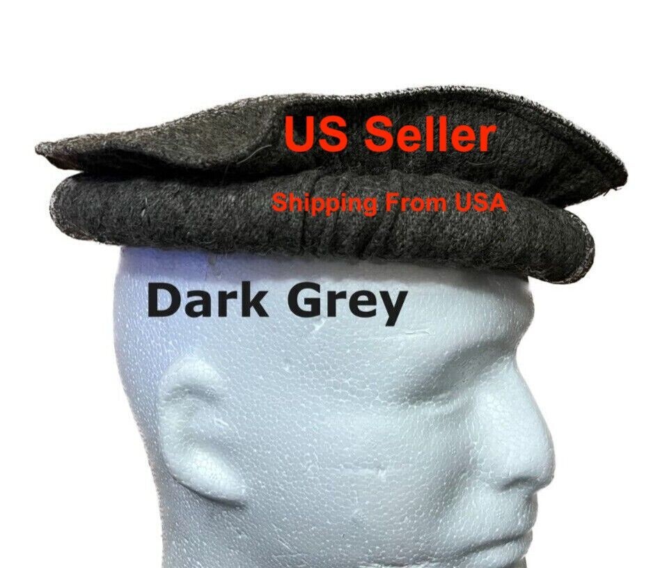 Afghan Pakistan Chitrali Pashtun Tribal Pakol Cap Kufi Topi Pakul Hat Dark Grey