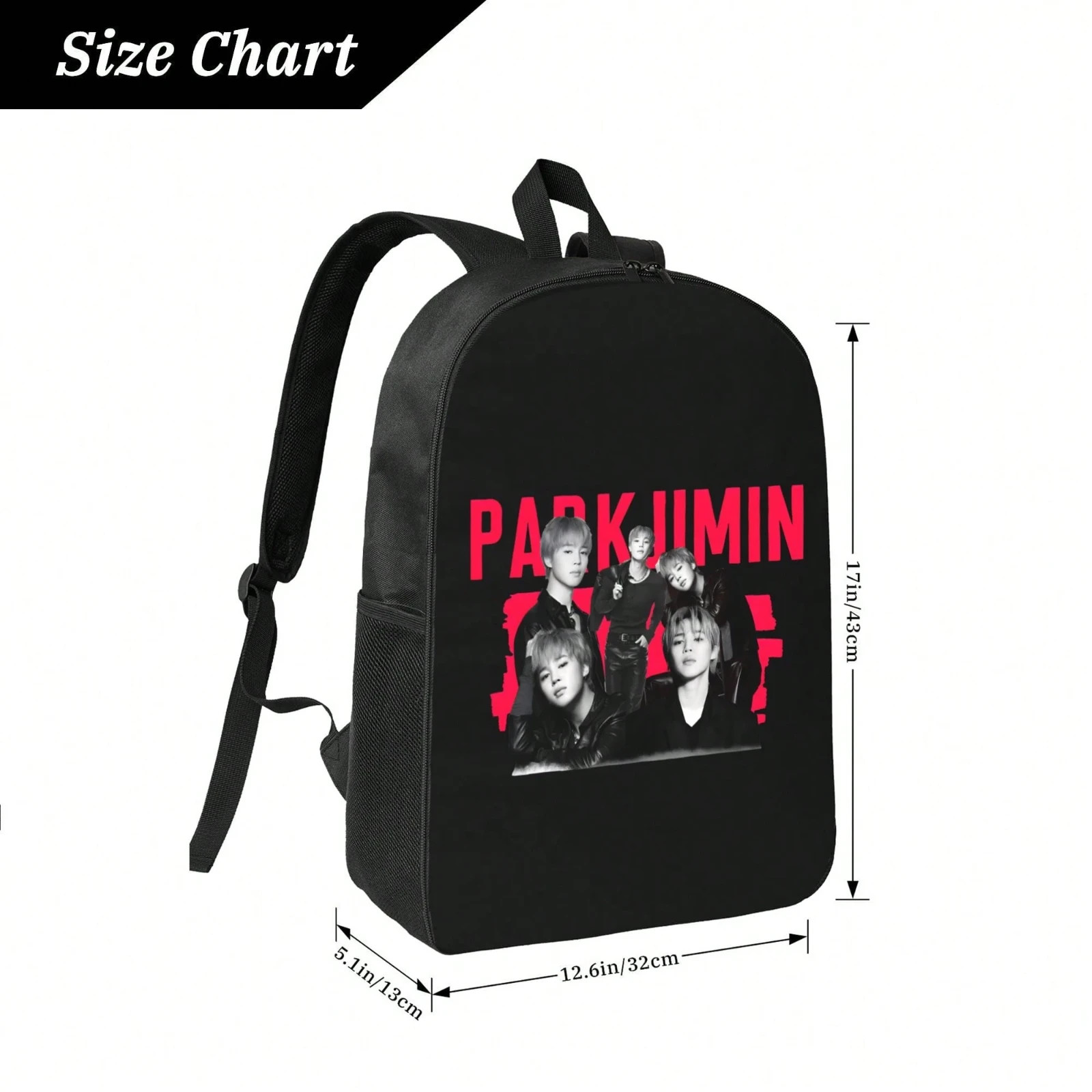 New Jimin Design KPop Backpack Large Capacity Travel Laptop Bag Free Shipping