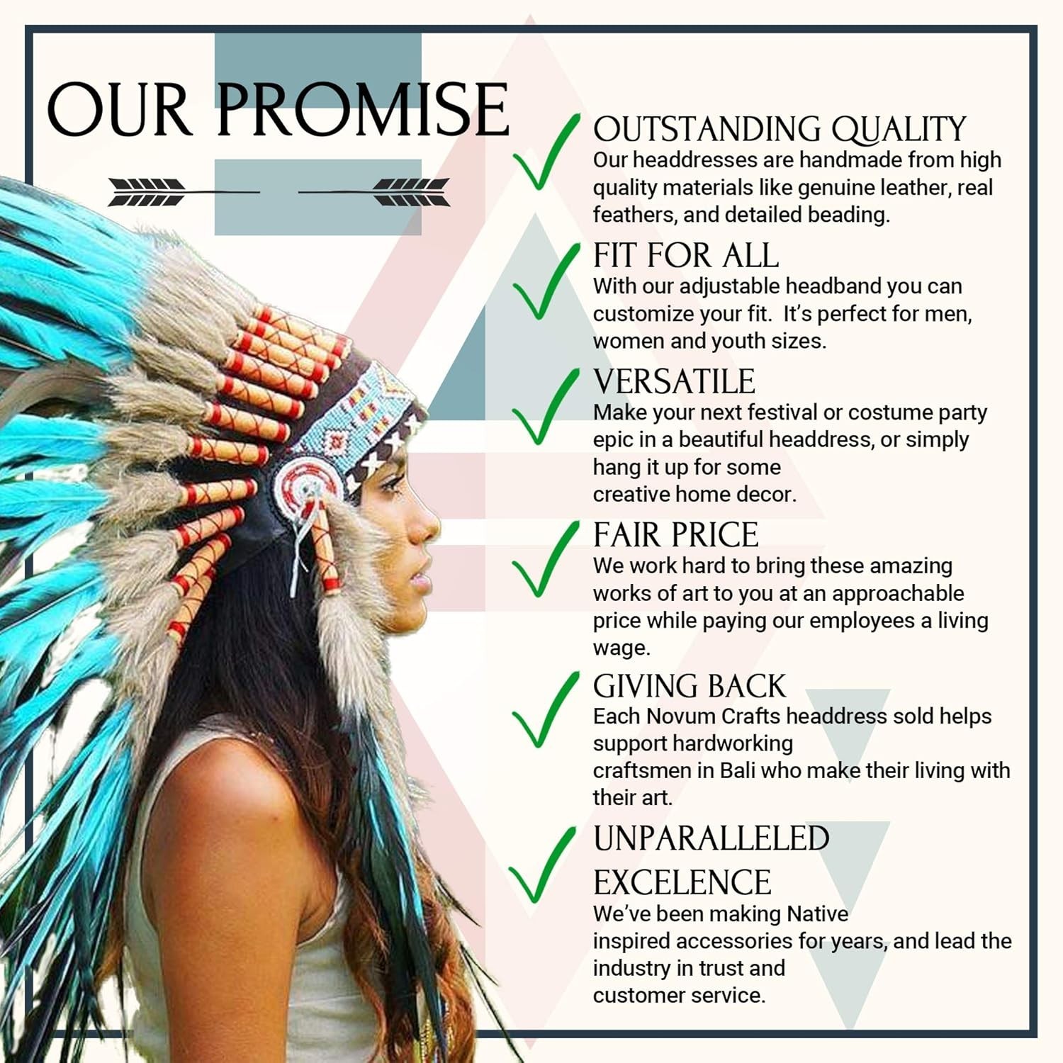 Adjustable Feather Headdress| Handcrafted Festival Accessory | Choose Your Color
