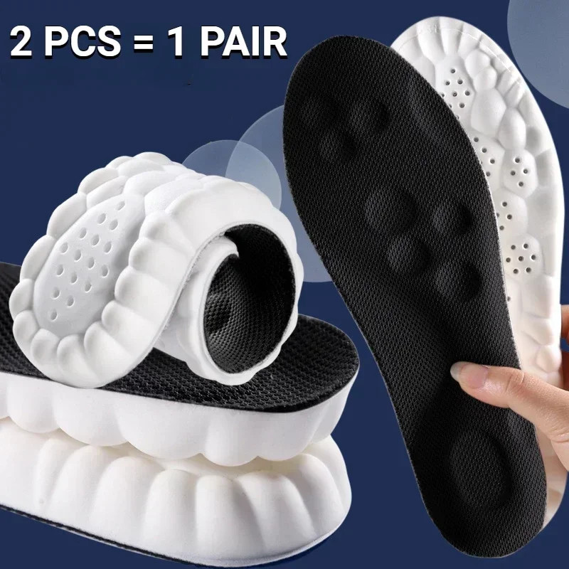 4D Massage Shoes Insoles Super Soft Latex Sports Insole for Feet Running Basket