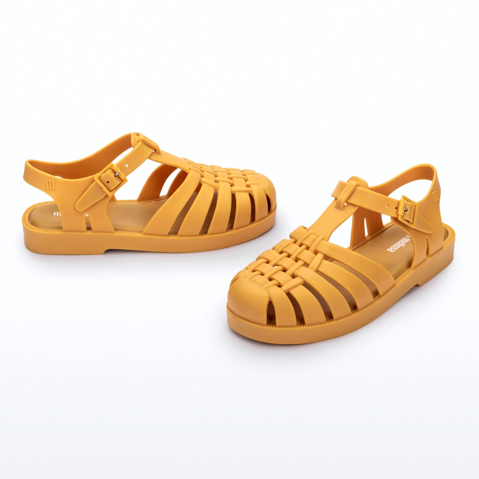 NEW Mini Melissa Posession Shiny Matte Caramel Jelly Fisherman Sandal – Kids