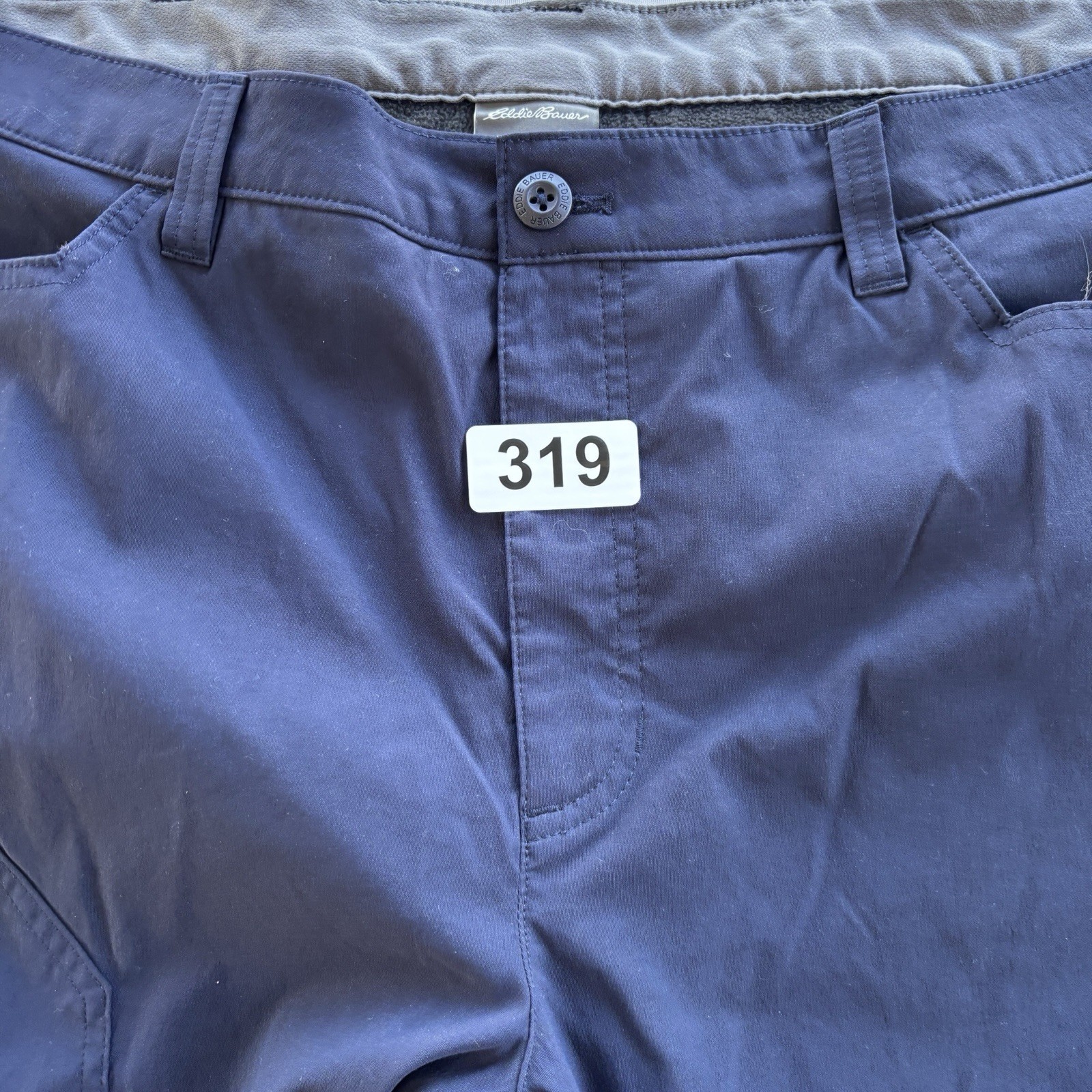 Eddie Bauer Mens Fleece Lined Tech Pants Blue Stretch W40 L32 Winter