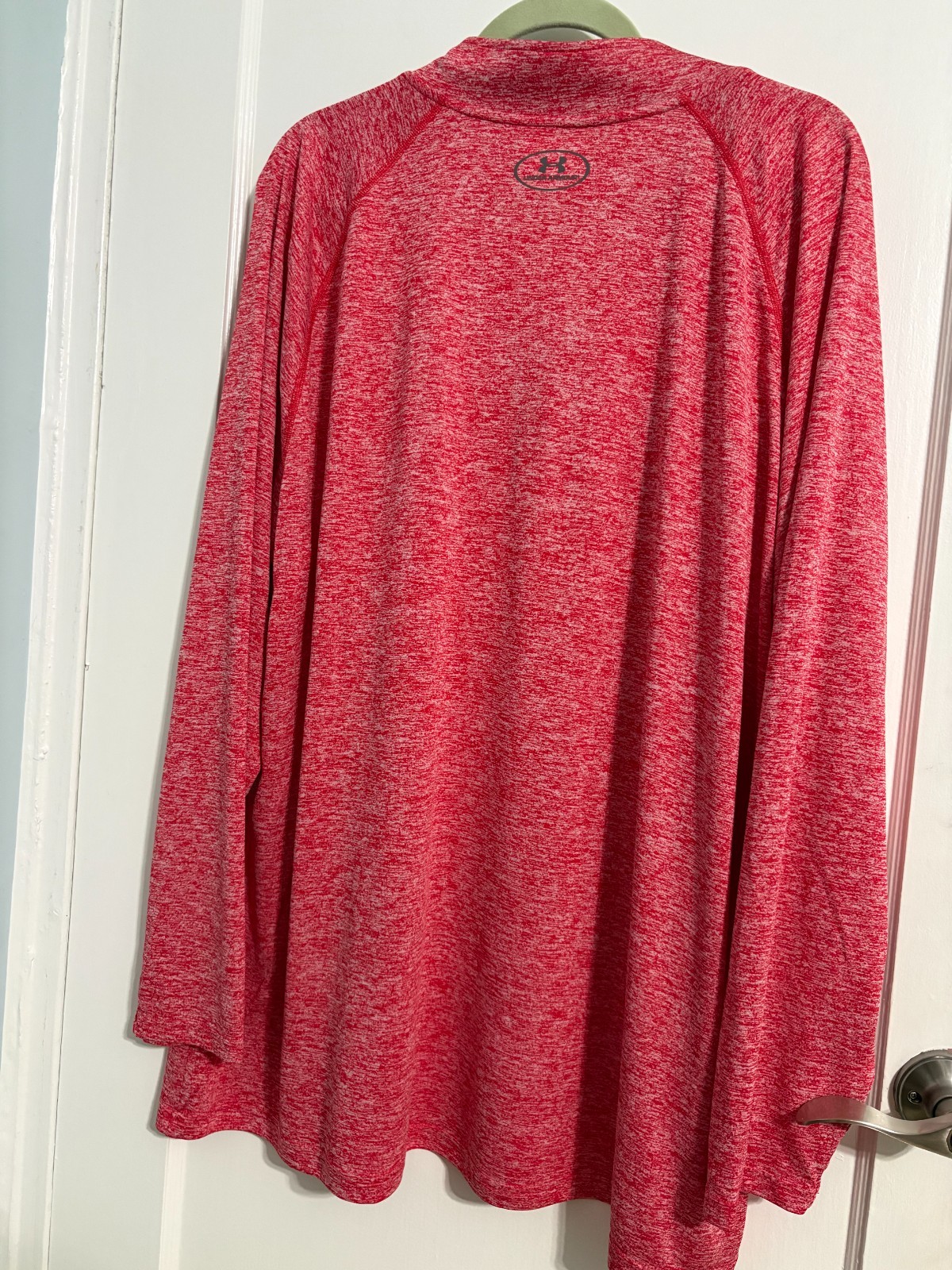 Under Armour HeatGear Quarter Zip Pullover Red Heather Men’s 3XL Loose Fit