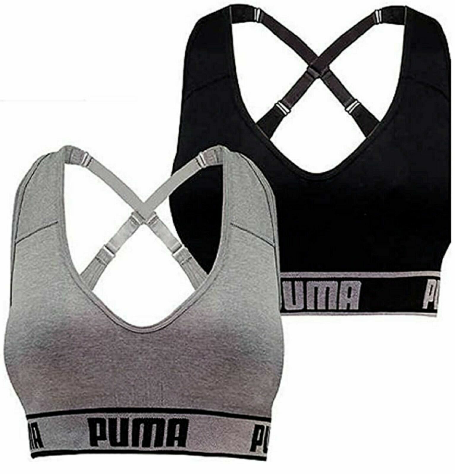 Puma Women’s Seamless Sports Bra , 1, 2 Pack
