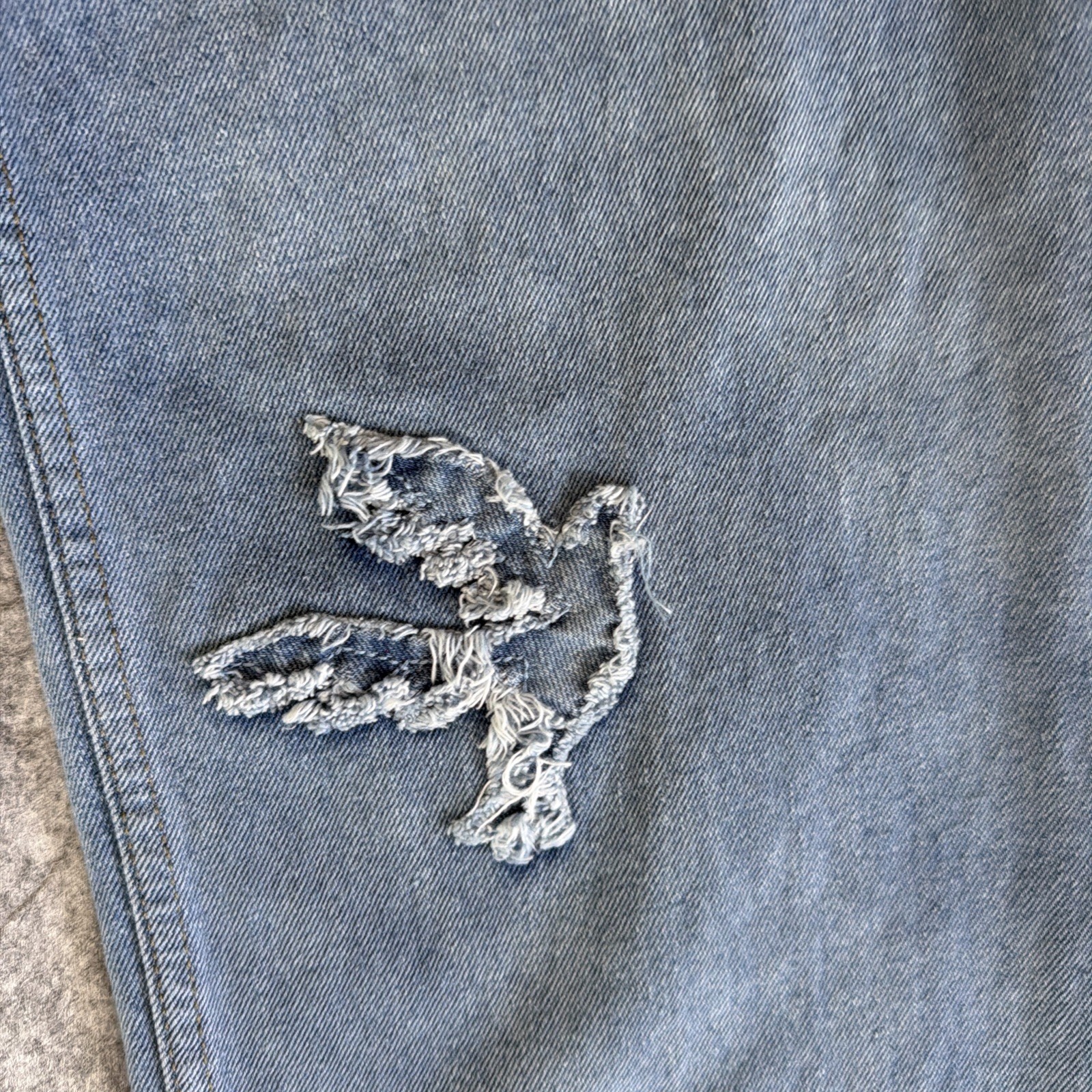 Man BoohooMan Jeans Men38 x 31 Blue Denim Distressed Doves Regular Fit