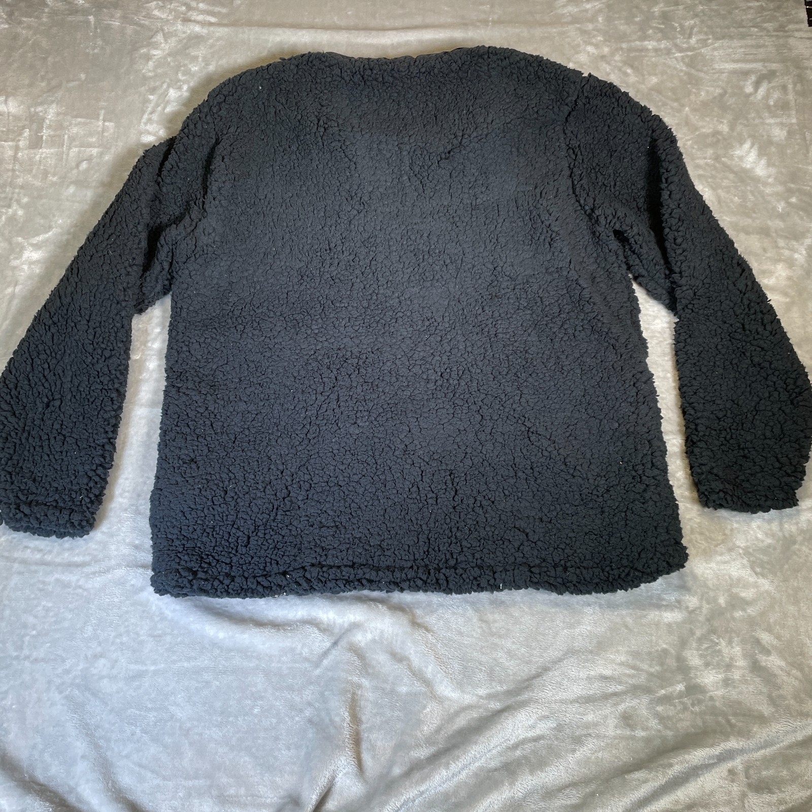 Original Weatherproof Vintage Anthracite Sherpa Black Zip Fleece Size L NWT $85