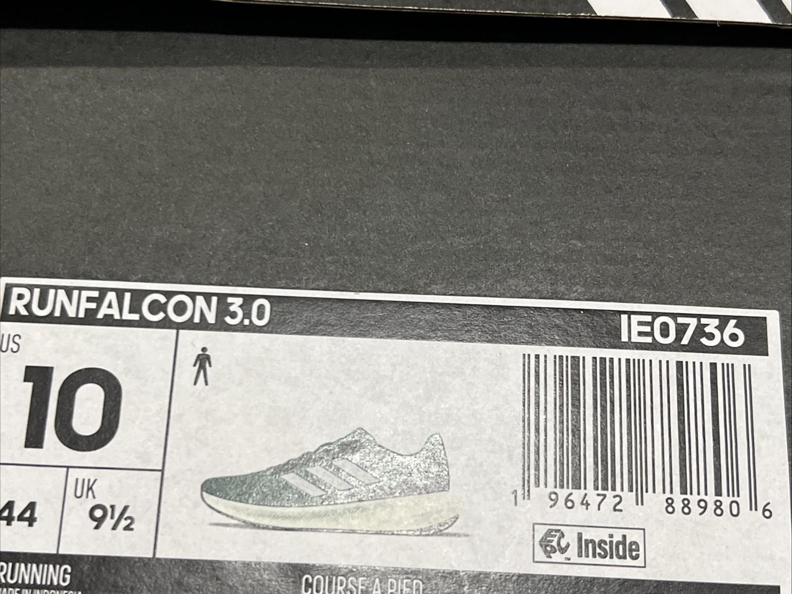 Adidas Run Falcon 3.0 Men’s Size 10 Running Shoes Green White Sneakers New