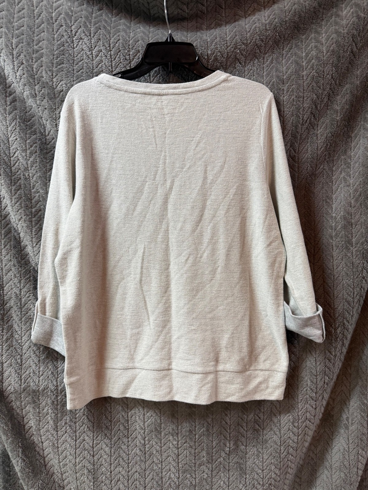 Style & Co Sport The Essential Sweatshirt, Size L, Light Gray Cotton