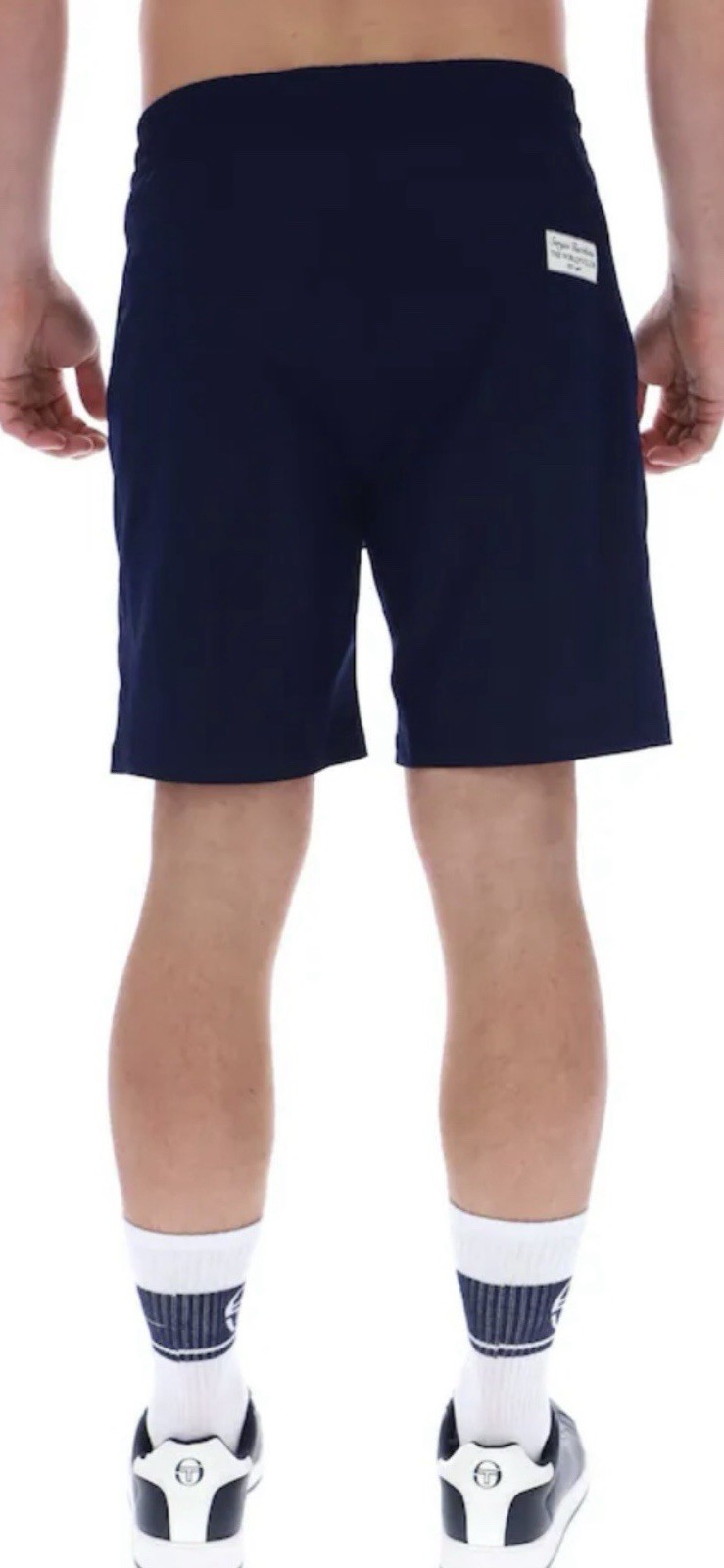 Sergio Tacchini Men’s Blue Solid Athletic Shorts XL Polyester 7″ Inseam Pockets