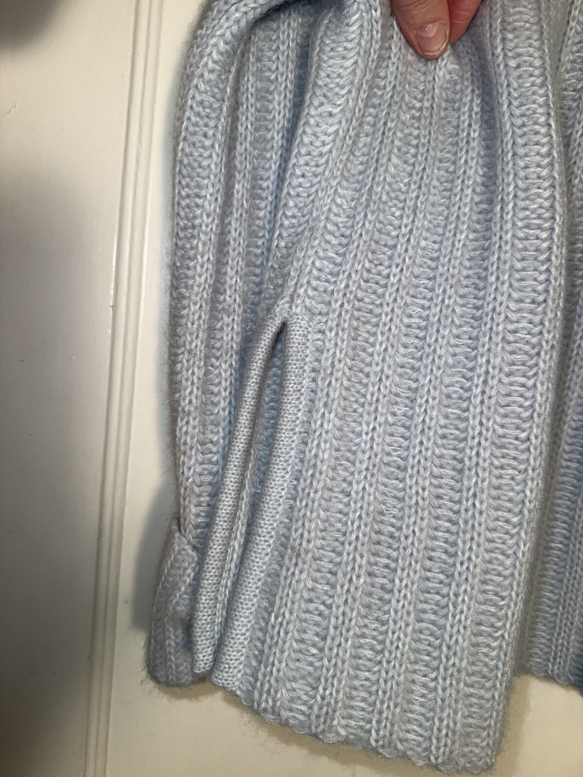 ELEVEN SIX Talia Blue Poncho Sweater Baby Alpaca Wool Oversized Size M/L d874