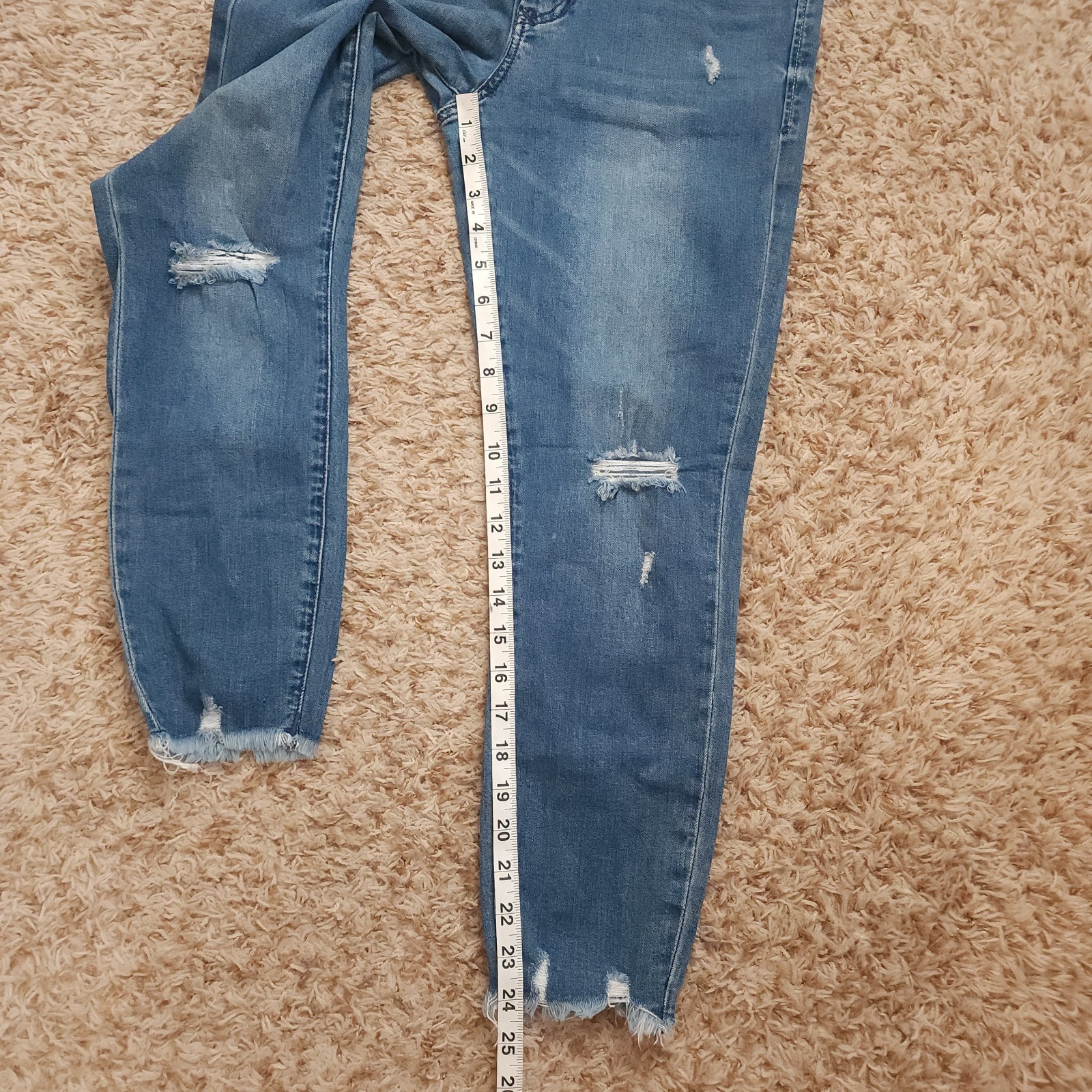 Dear John Womens 27 Skinny Ankle Mid-Rise Denim Blue Jeans