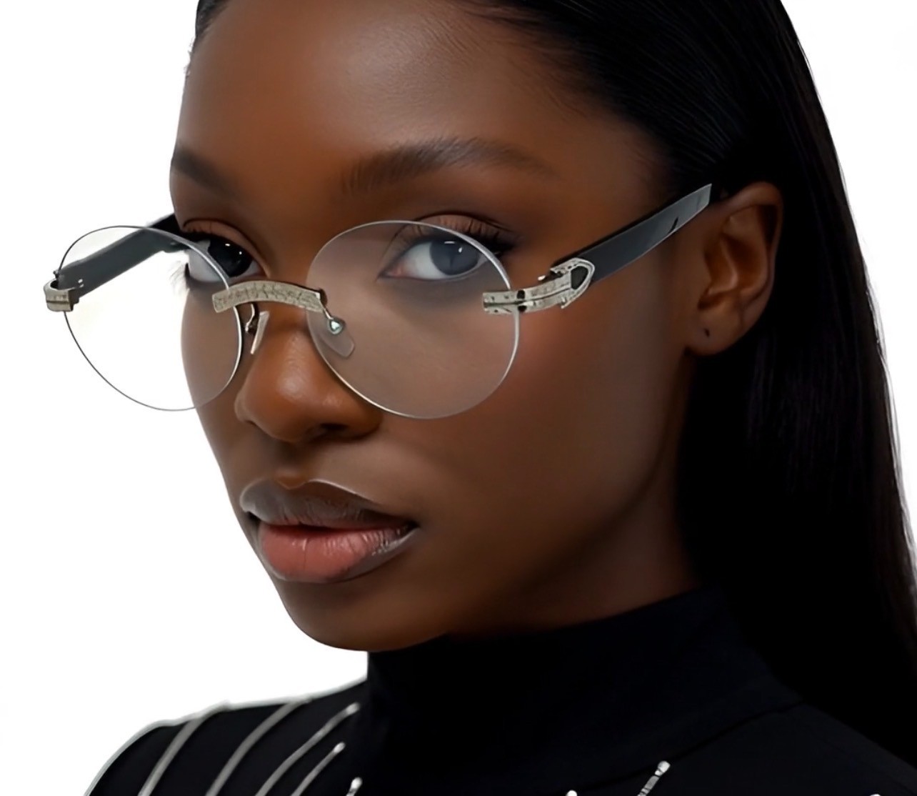 Small Brown Gradient Lens Sunglasses Gold Metal Frame Women Light weight Comfort