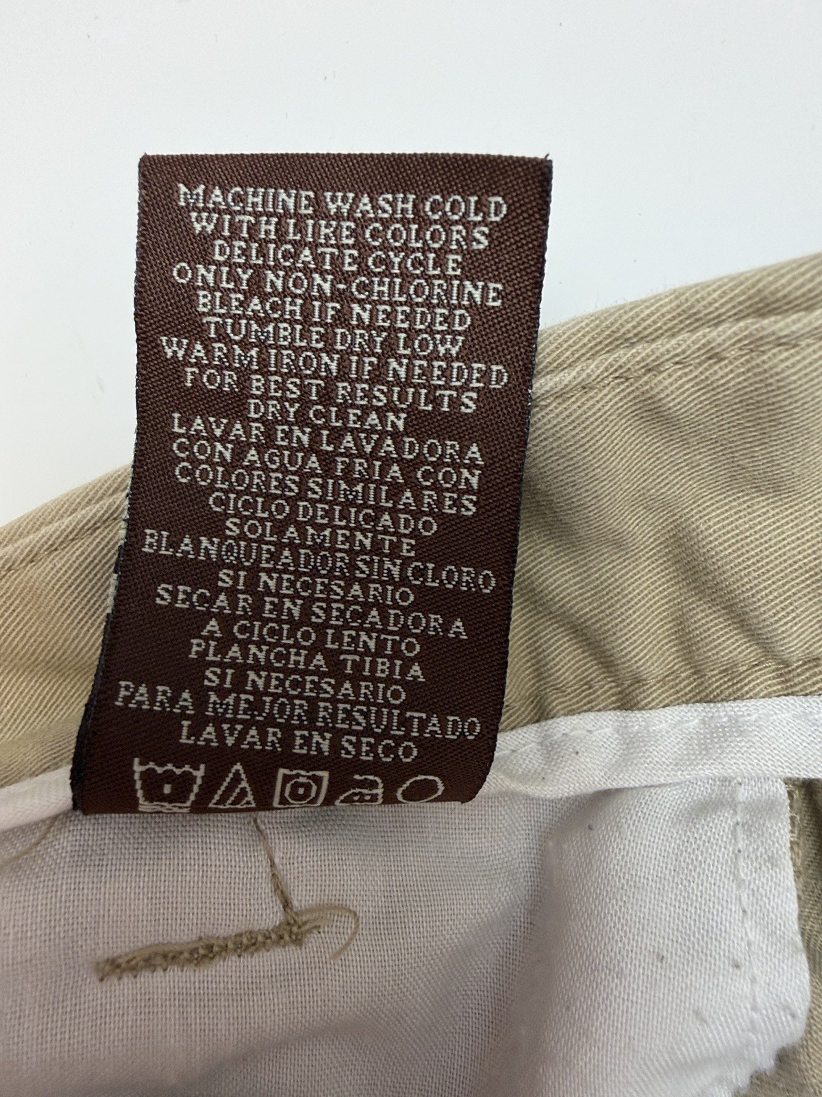 Perry Ellis Men’s Khaki Chinos Pants Tan Casual Workwear Slacks Size 32/30