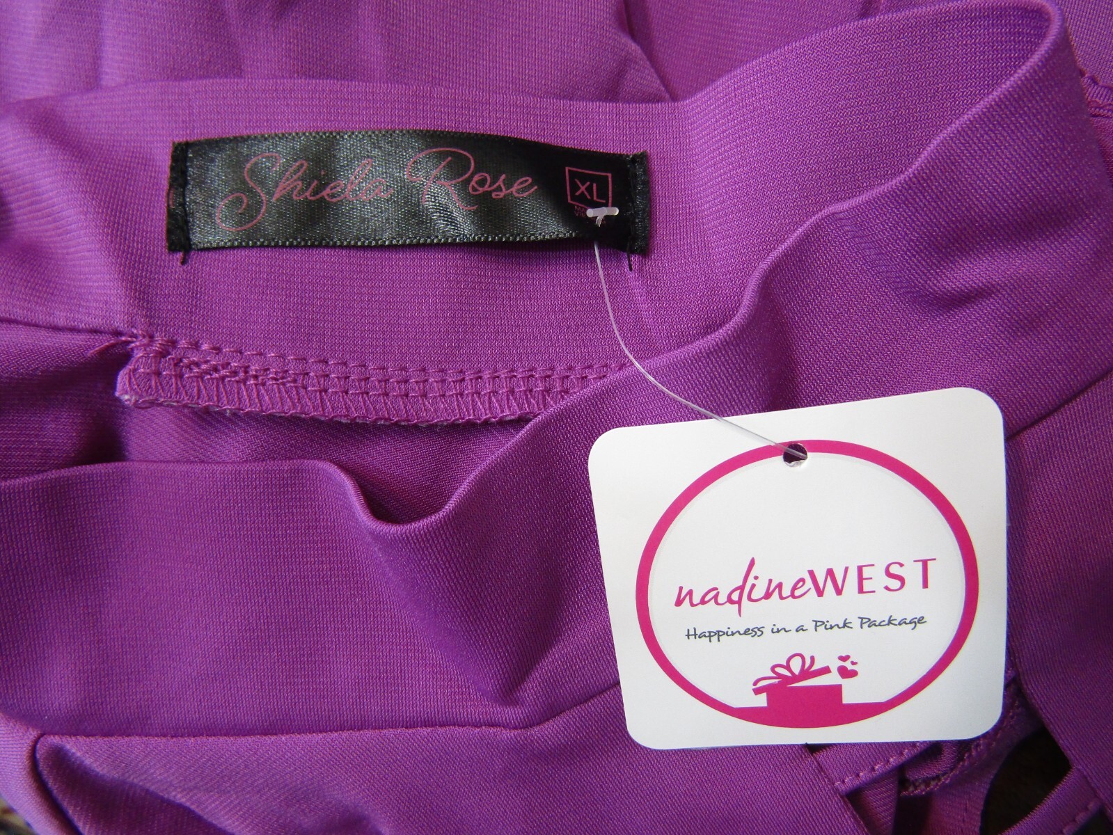 NWT Shiela Rose Purple Polyester Banded Hem Jersey Tank Top Women’s Size XL