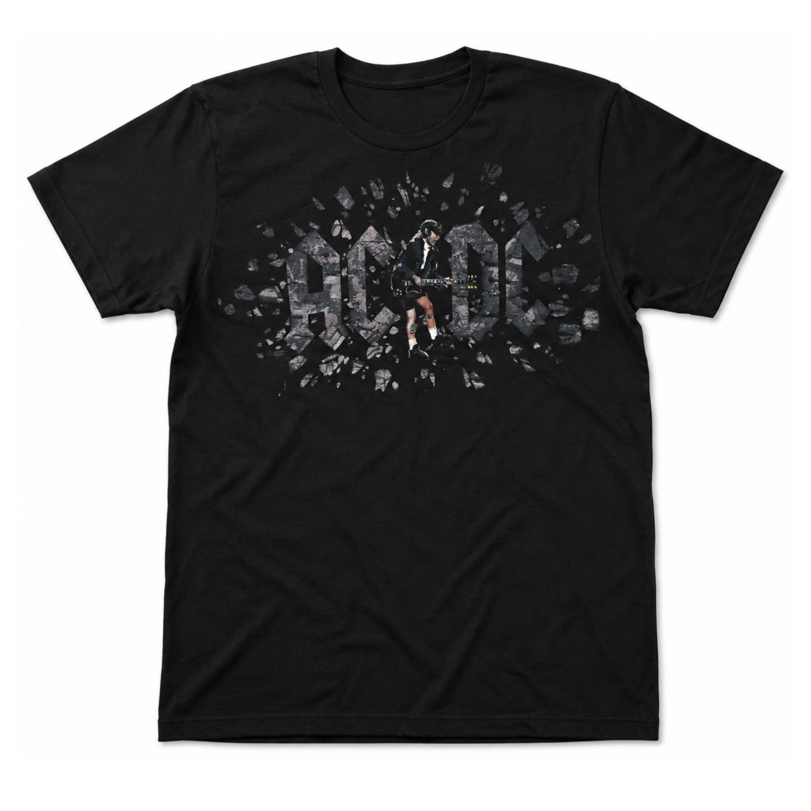 AC DC Angus Young Logo T Shirt Classic Rock Graphic Unisex Tee