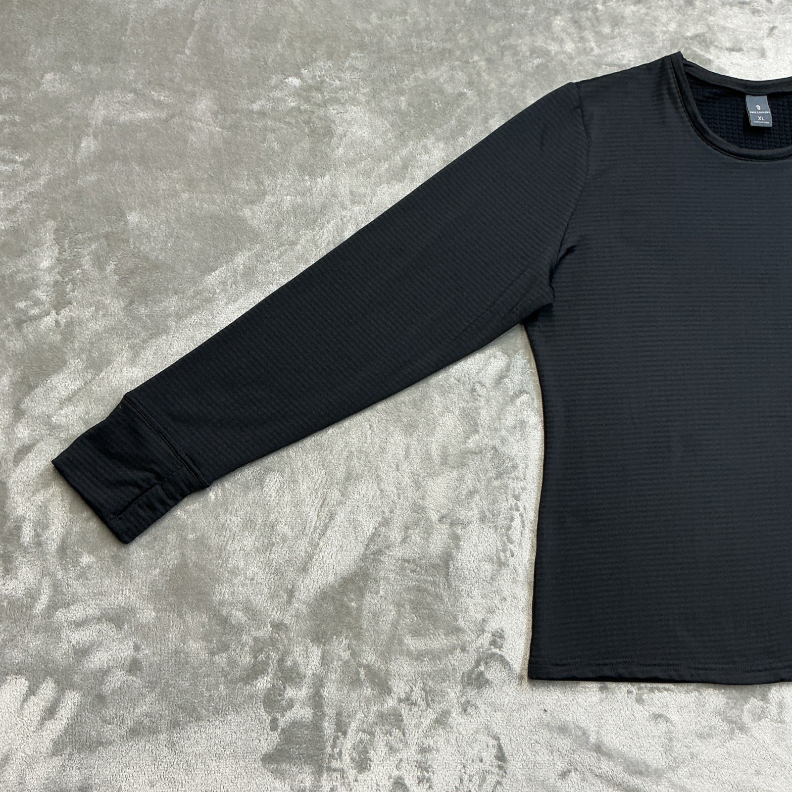 Free Country Force Grid Fleece Base Layer shirt womens XL long sleeve hiking blk