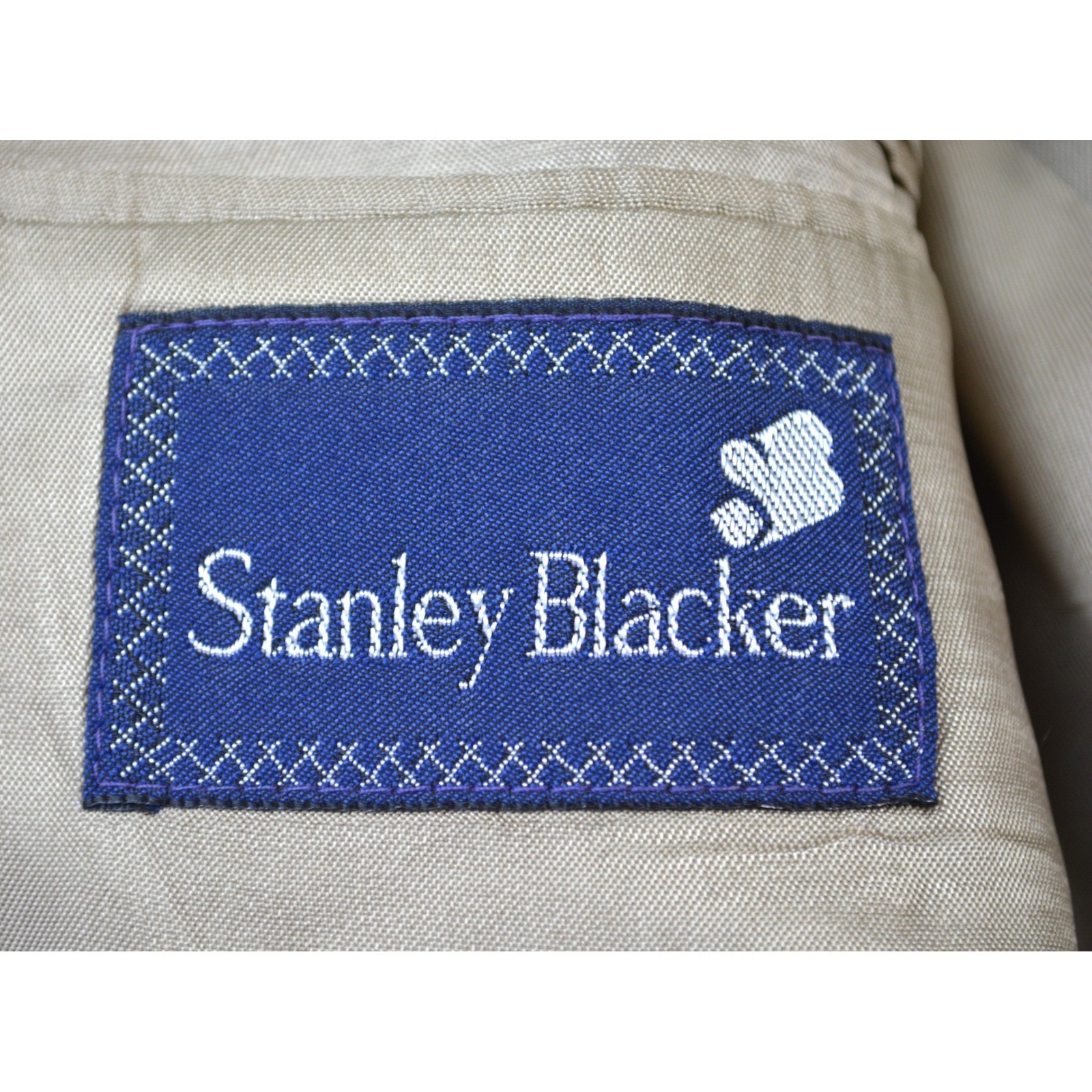 Stanley Blacker Mens 48R Blazer Sport Coat Houndstooth Wool Blend Tailored USA