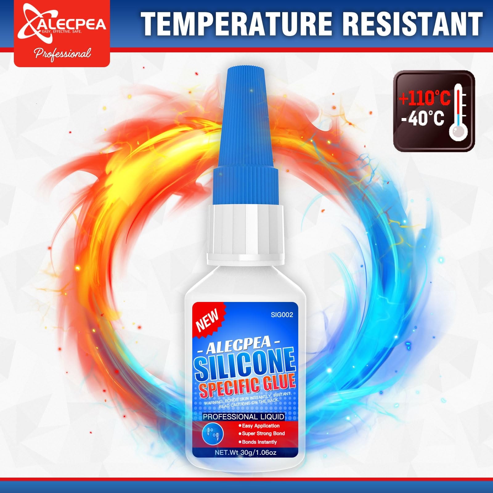 ALECPEA 30g Professional Silicone Glue – 30g/1Pack,