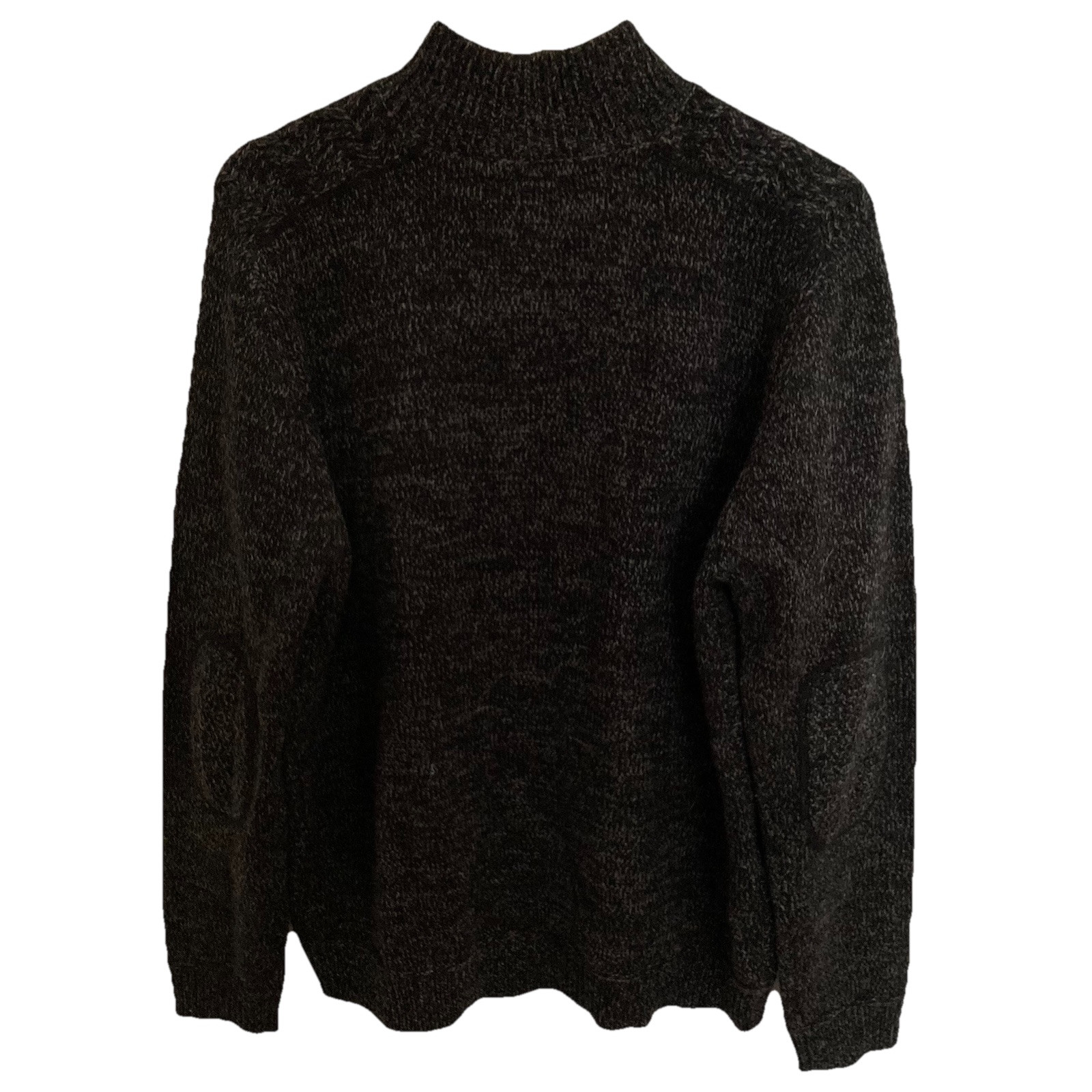 Emerald Isle Knitwear 1/4 Zip Wool Blend Pullover Sweater Mens Large Charcoal