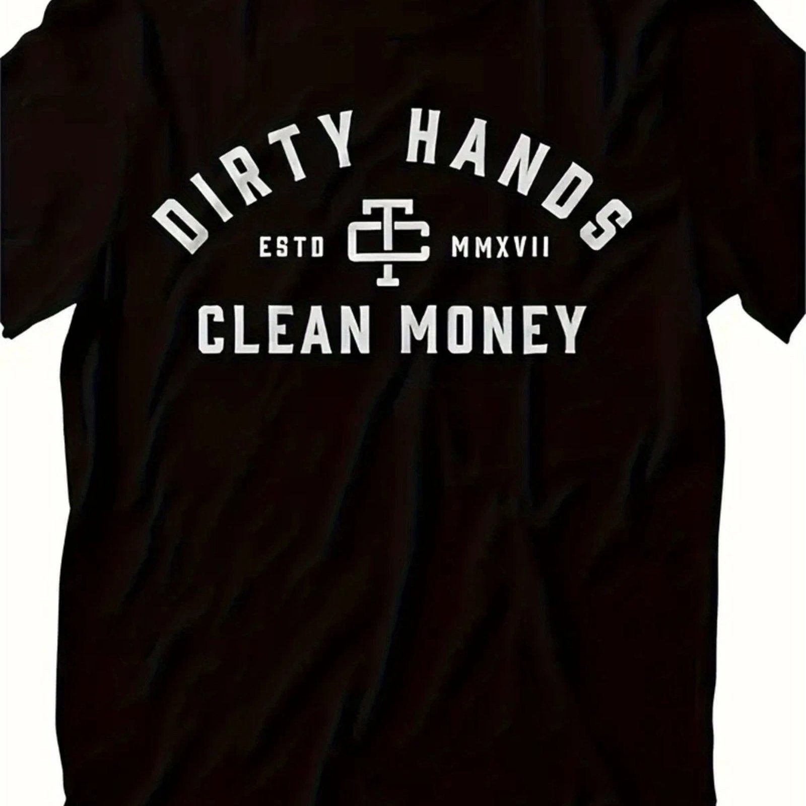 Dirty Hands Clean Money Mens Graphic Tee Tradesman Gift Cotton