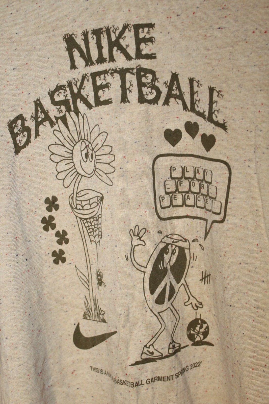 Nike Basketball Long Sleeve Shirt Men SMALL #DN3044-101 Yukon Brown