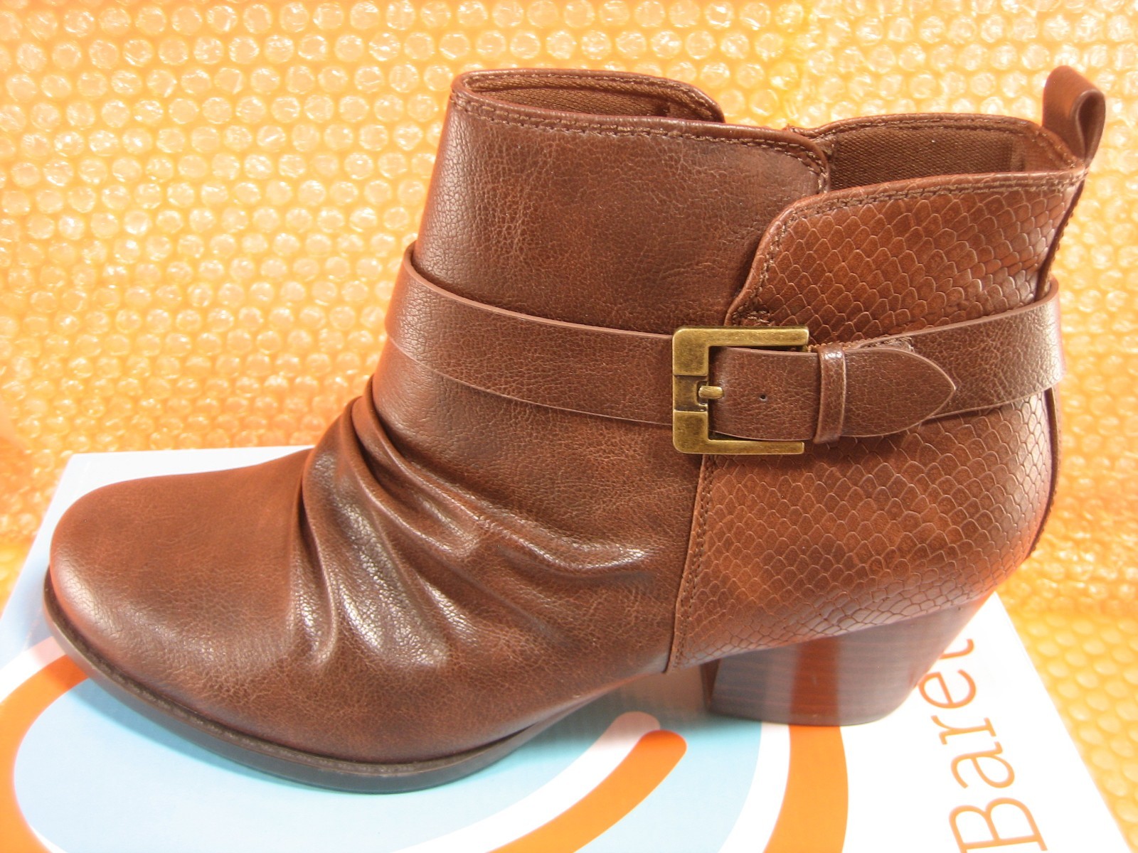 BARETRAPS Rebel Dark Brown Dress Side Zipper Womens Ankle Boot 10M