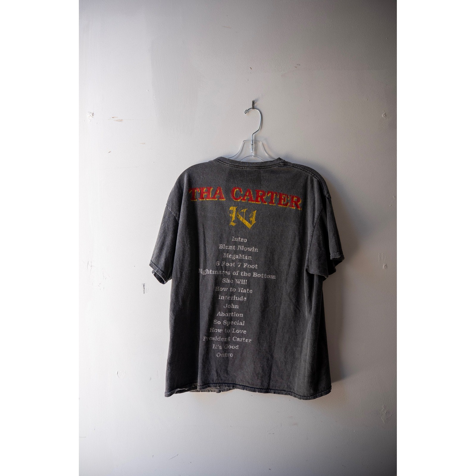 Lil Wayne Tha Carter IV Graphic T-Shirt Faded Black Distressed Hip Hop Tee XL