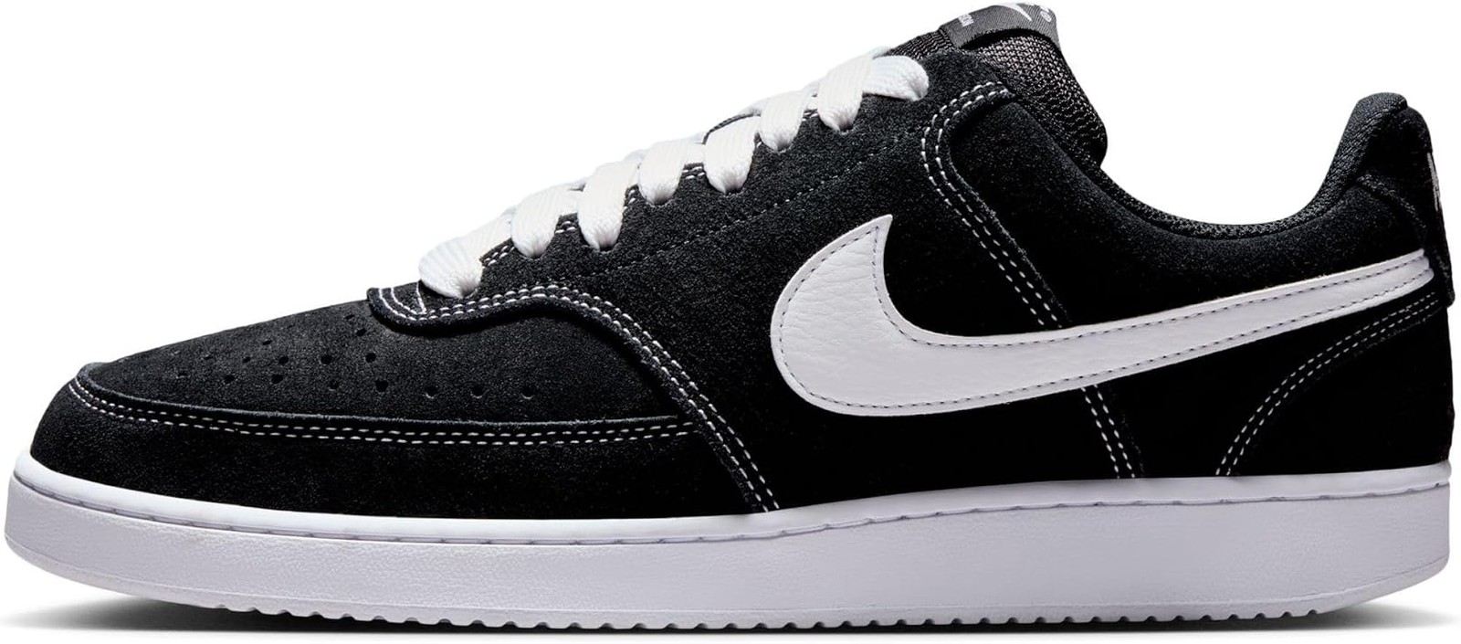 Nike Men’s Court Vision Low Flyease Black/White 12 Medium – Black/White – 12