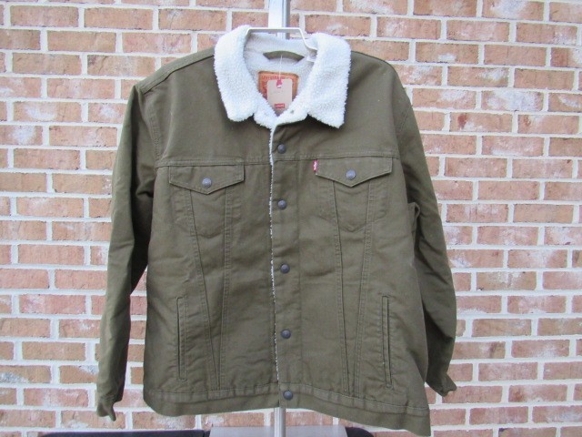 LEVI’S SHARPA LINE TRUCKET JACKET Men’s XXL Dark Olive Green Classic LEVIS NWT