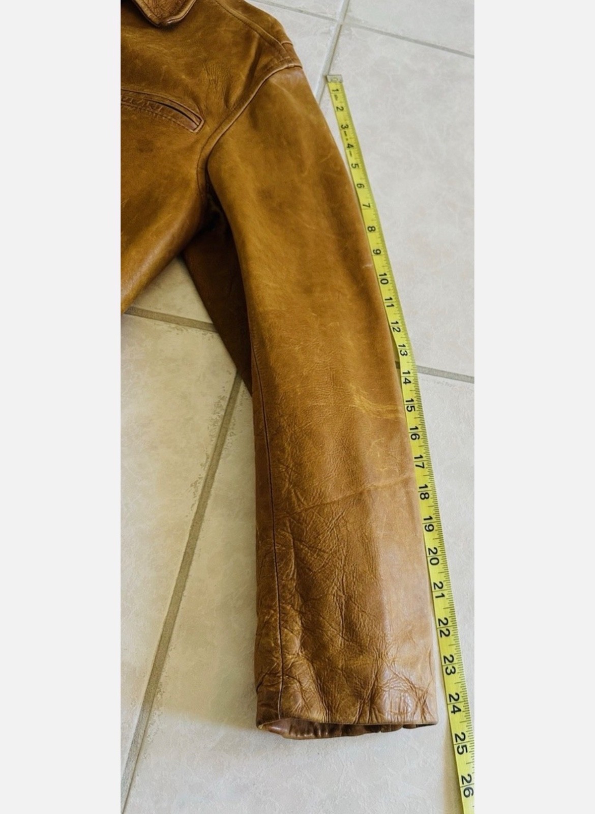 Polo Jeans Co. Ralph Lauren Distressed Workwear Leather Jacket
