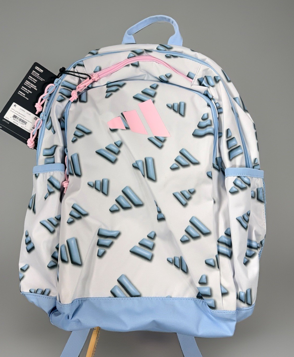 Adidas Unisex Affiliate OSFA School/Sports/Travel Backpack Adidas Blue Pink New