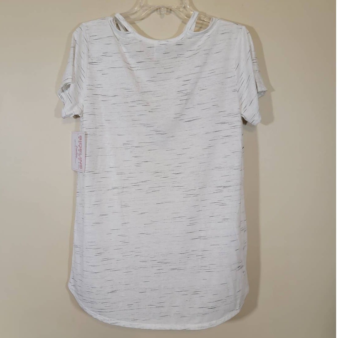 NWT Tar Heels Women’s Off Shoulder T-Shirt Short Sleeves Pullover White Large