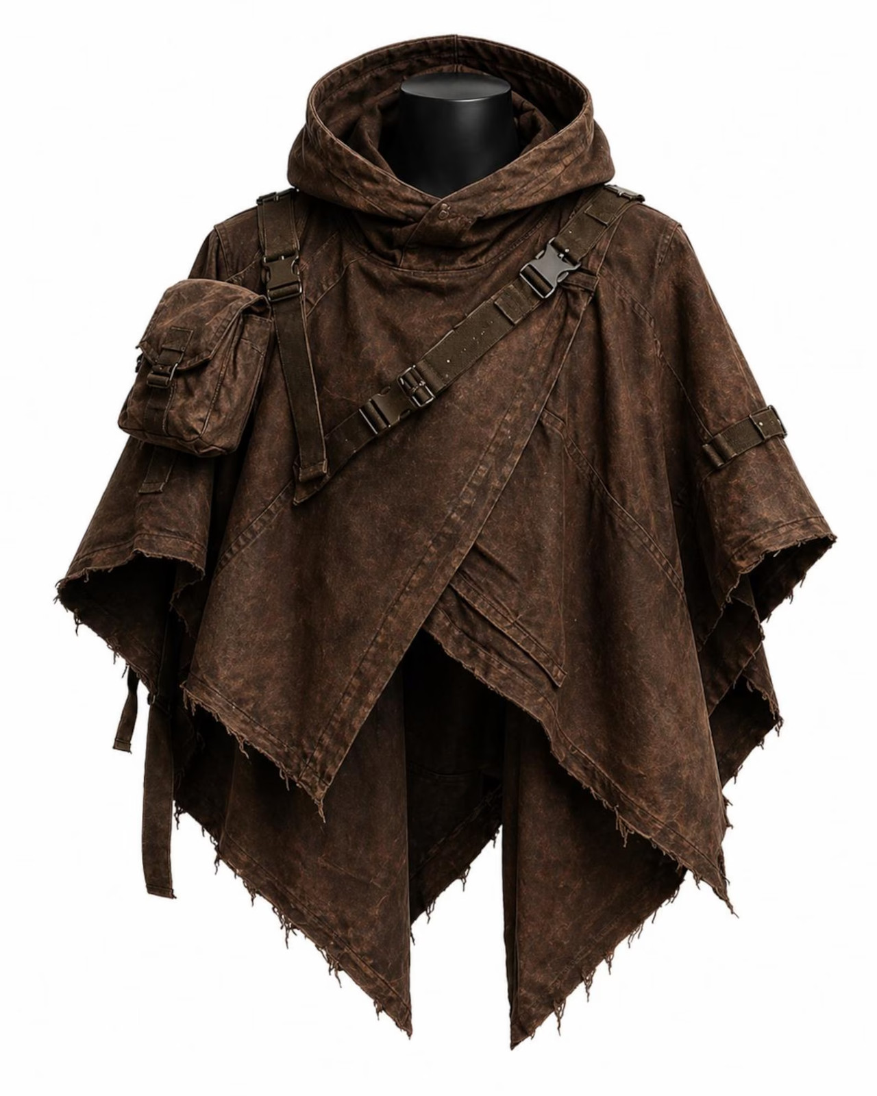 Men’s Hooded Tactical Poncho Cloak | Post Apocalyptic Ranger Cape