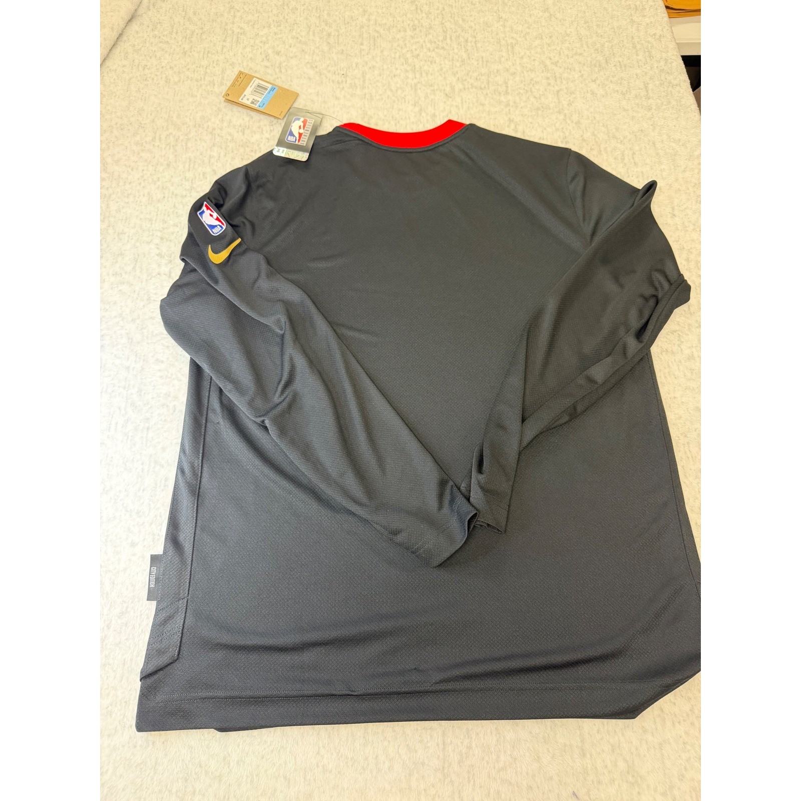Nike NBA Houston Rockets H-Town City Edition Shooting Shirt Black Mens M