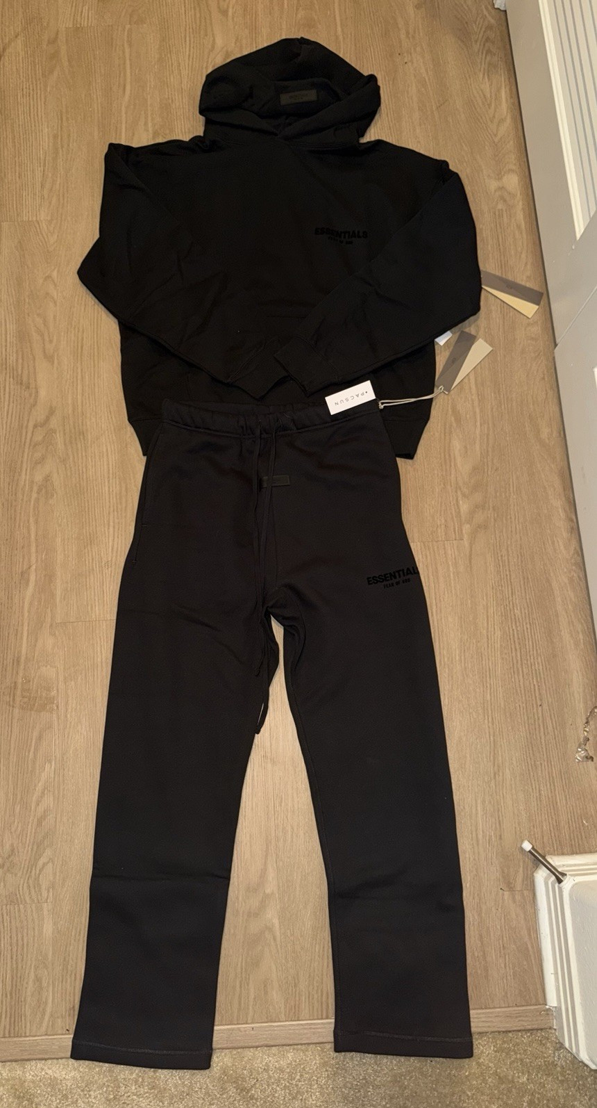 Essentials Fear of God Black Men’s 2-Piece Set Hoodie & Pants Pockets M