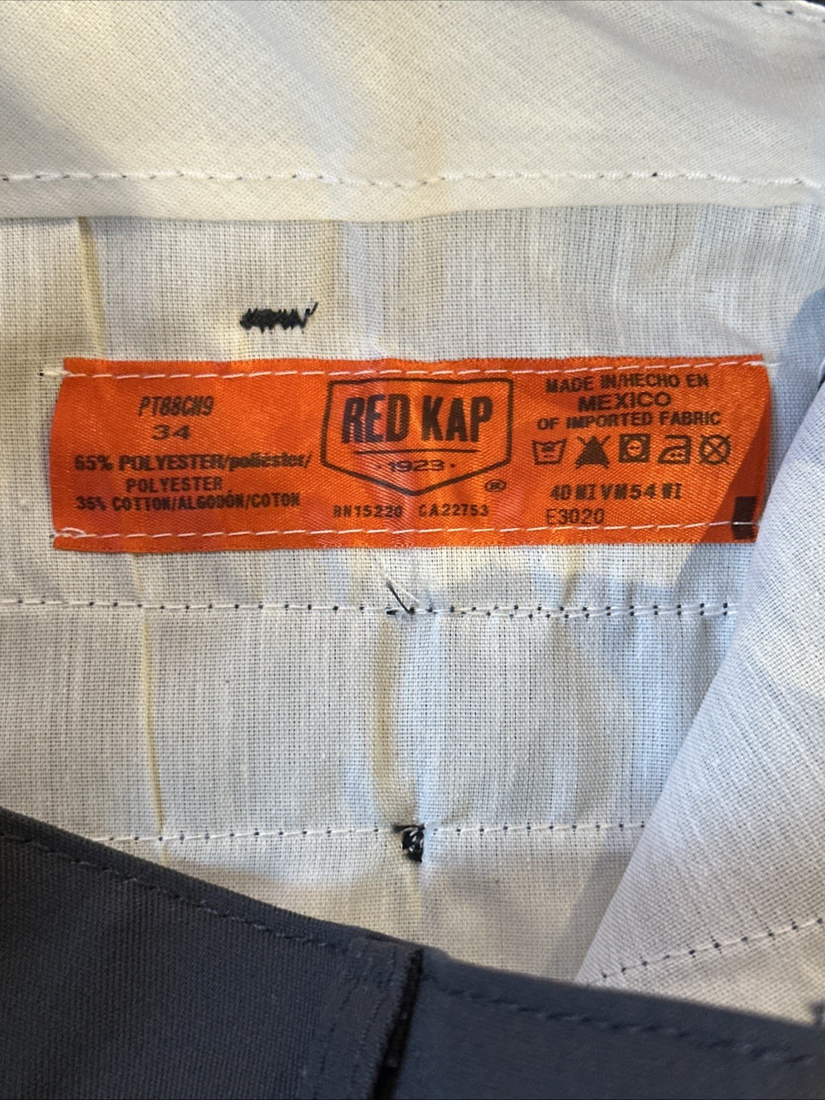Red Kap Men’s Industrial Cargo Pant Gray 34×30 #pt88ch9 NEW