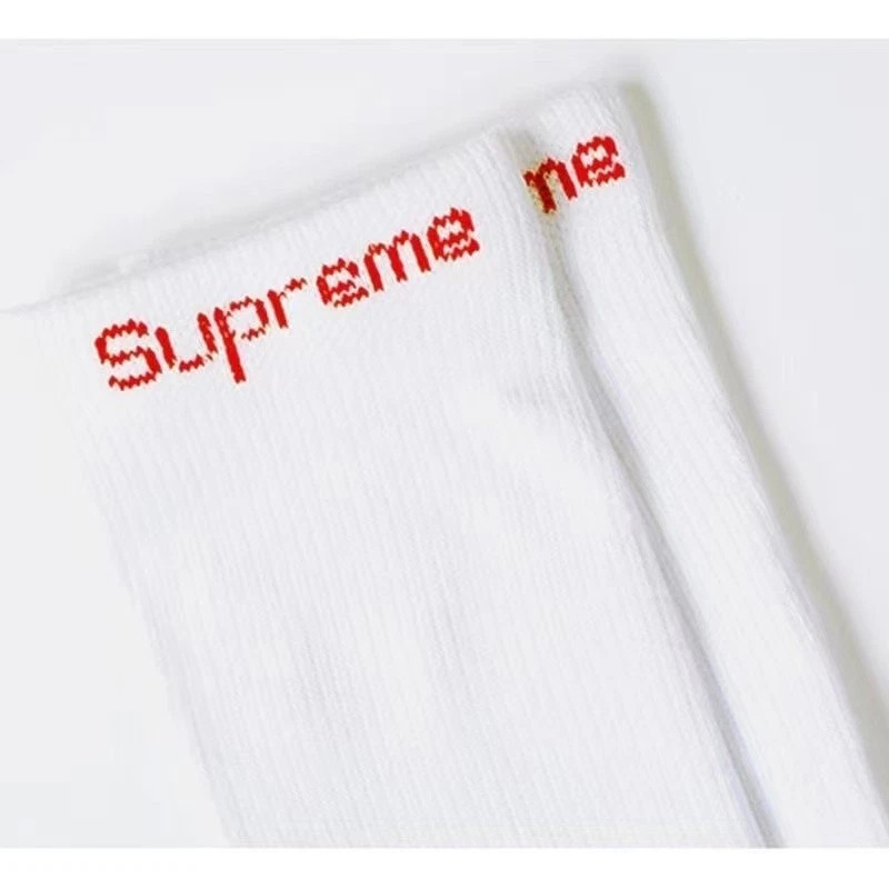 Supreme Hanes Crew Socks – White 4 Pack Size 6-12 Fast Free Shipping
