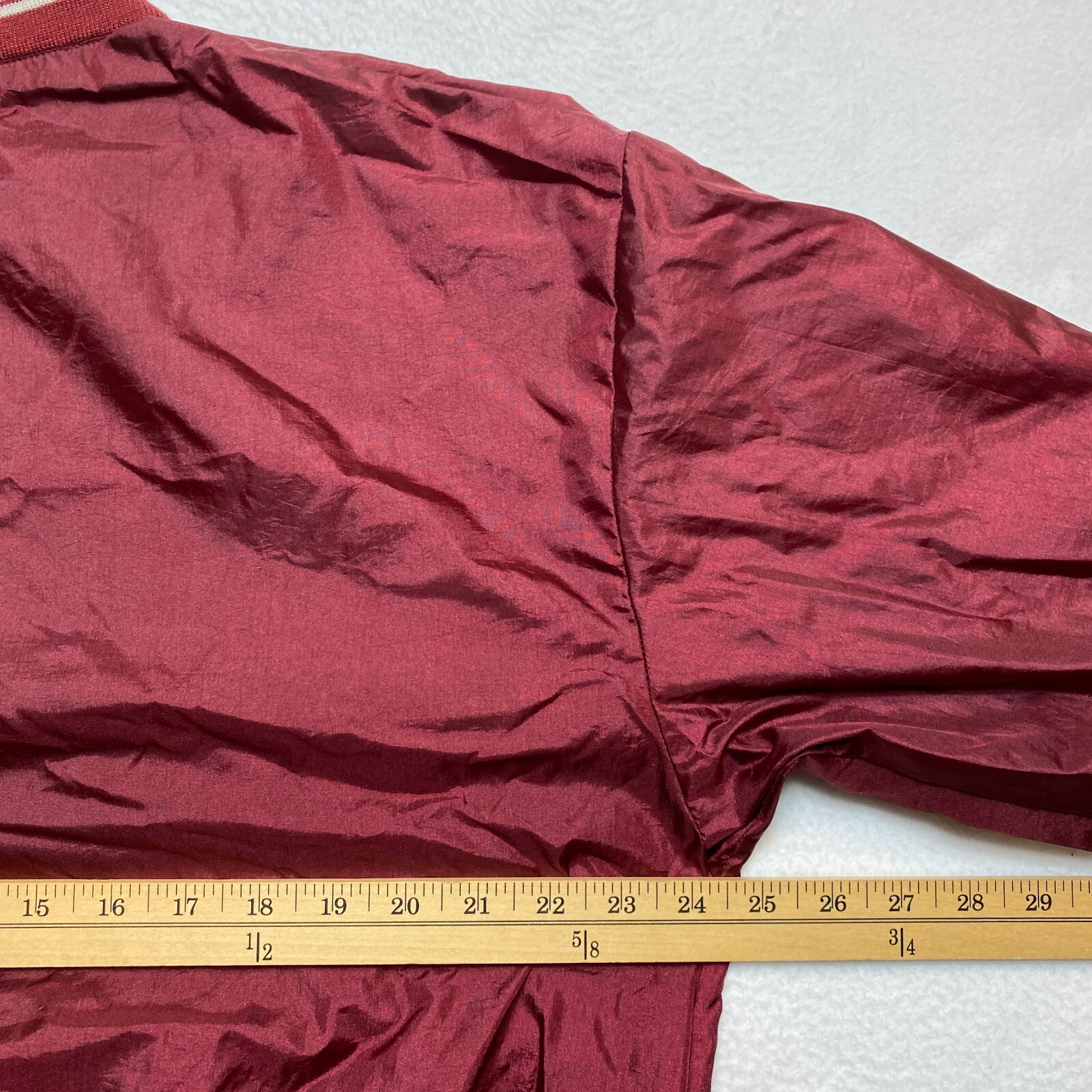 Premier International Jacket Mens XL Red Cricket Warm Up Nylon Pullover