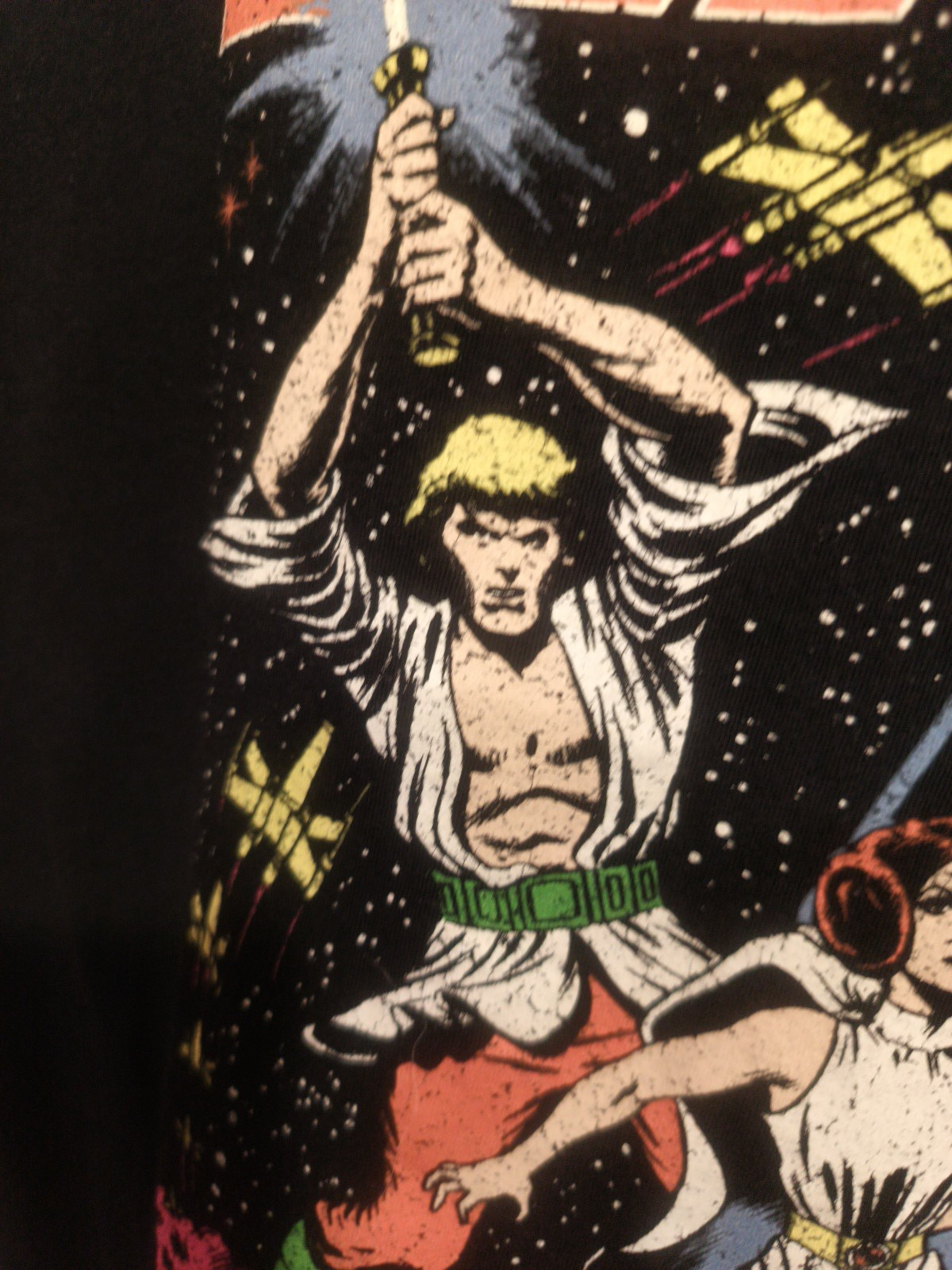 Star Wars Comic Promo TShirt Adult L Black Mad Engine Luke Skywalker Darth Vader
