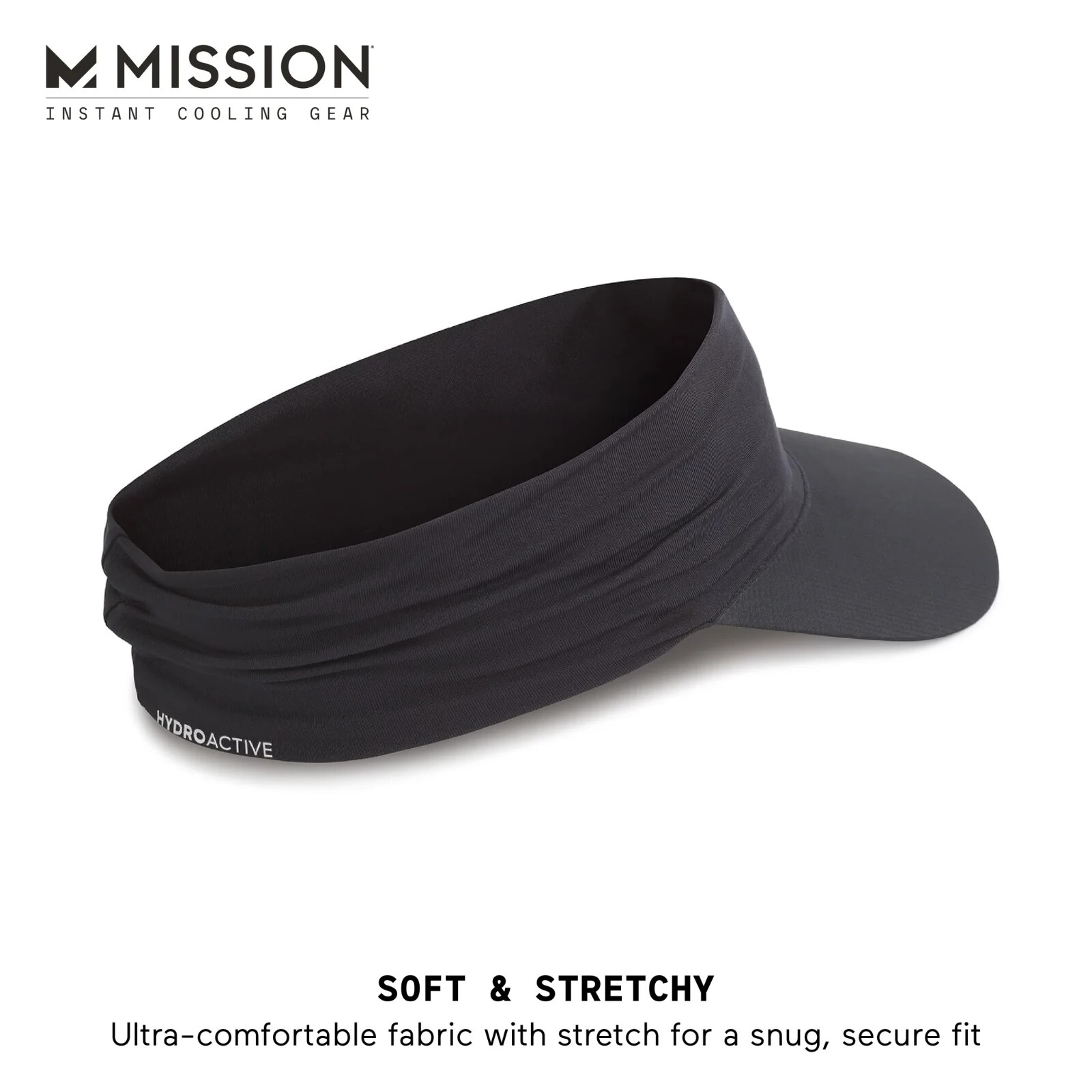MISSION Cooling Visor Instant Cooling Hat Sun Visor Lightweight Quick Dry-NEW!