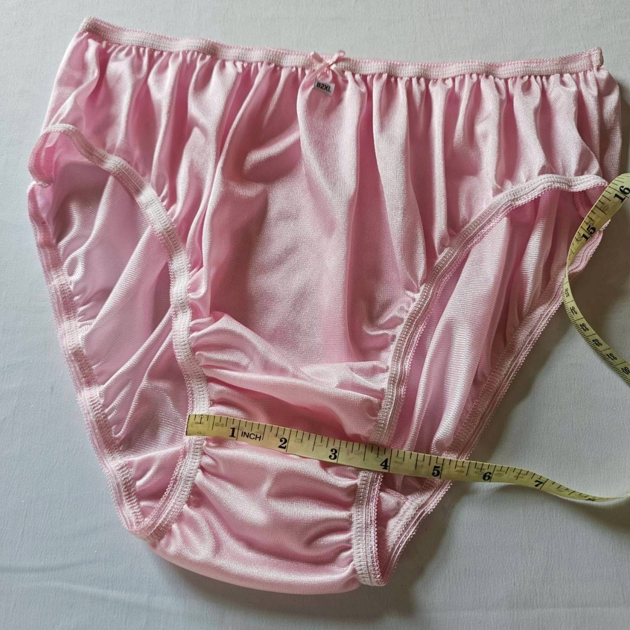 12 Plus Underwear Mid-Waist Panties Women Mens Briefs Nylon Silky Soft /2XL/Mix