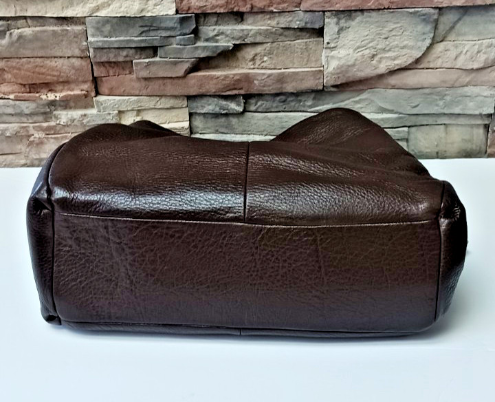 Vintage Coach Madison Phoebe 26224 DARK BROWN Pebbled Leather Bag 2010s * NOS