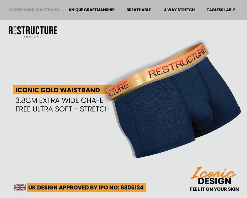 Organic Bamboo Mens Boxer Trunks 3 Pack Breathable Soft Underwear – Medium