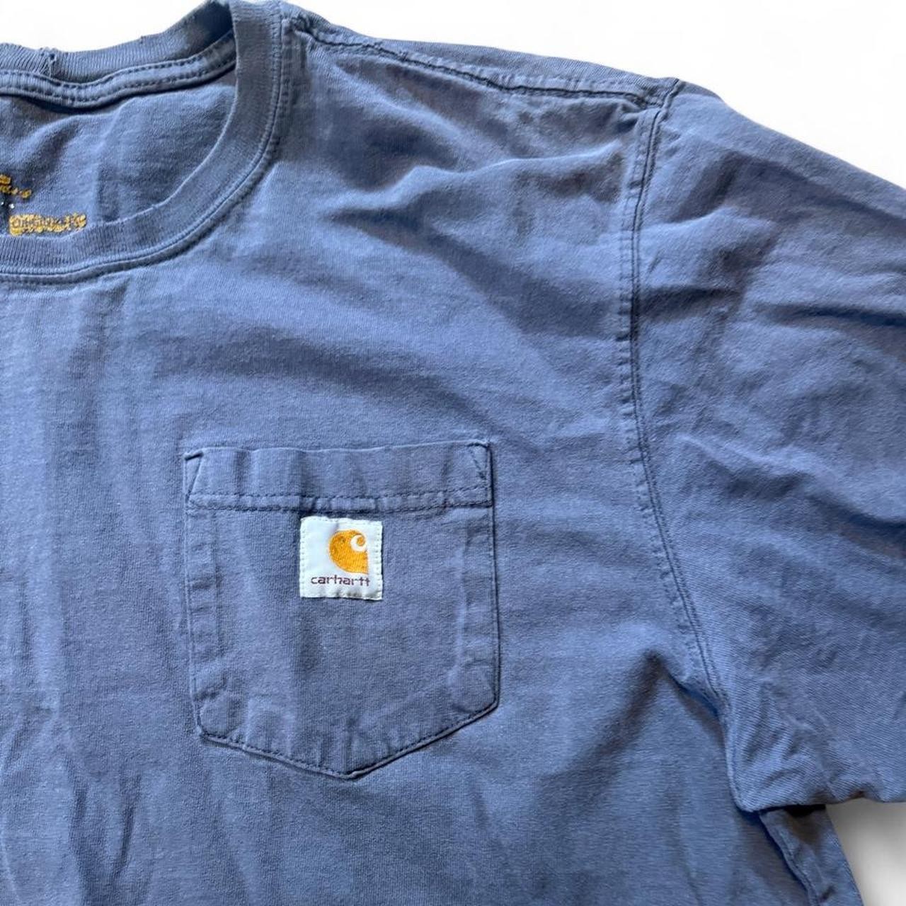 American Vintage Men’s Navy and Blue Tshirt