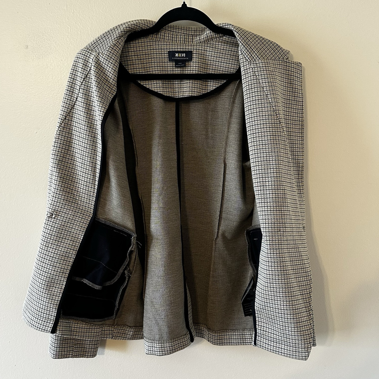 Maeve By Anthropologie Womens Collegiate Knit Blazer Academia Size L